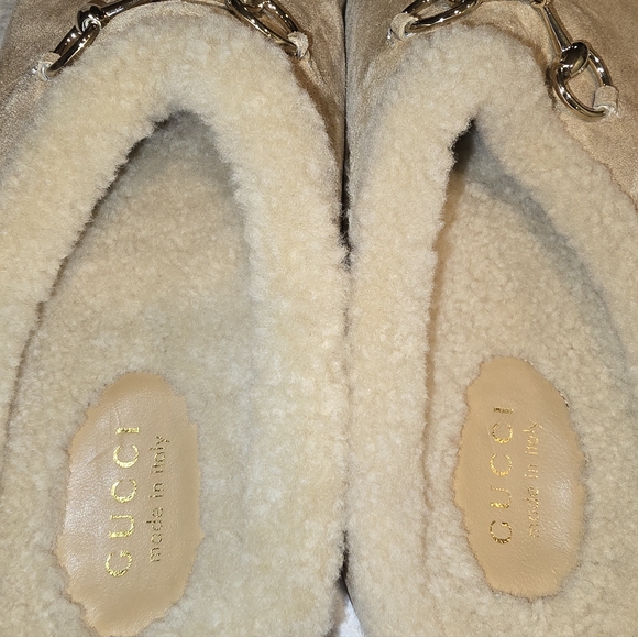 Gucci Beige Mule Slippers W/ Horsebit Women’s Size 40.5 EU / 10 US Made in Italy - Picture 6 of 9